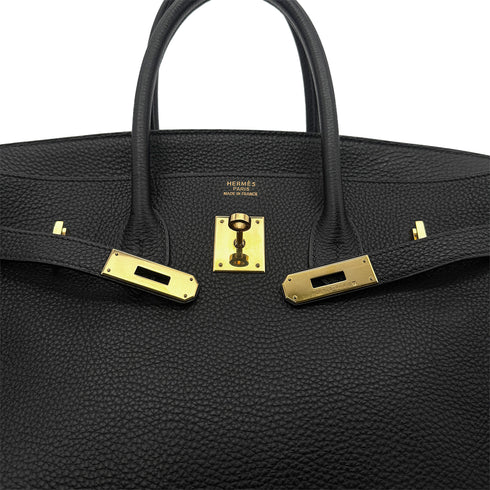HERMES BIRKIN 35 BLACK TOGO HAND BAG □D GHW 90304730