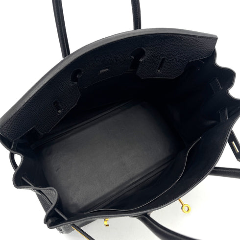 HERMES BIRKIN 35 BLACK TOGO HAND BAG □D GHW 90304730