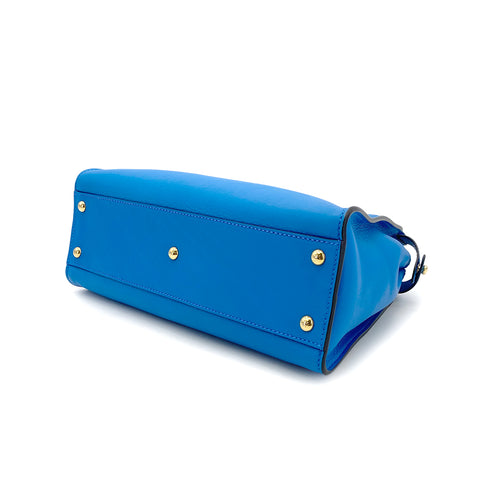 FENDI PEEKABOO REGULAR HAND SHOULDER BAG LEATHER BLUE 8BN290 90304732