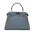 FENDI PEEKABOO REGULAR SELLERIA HAND SHOULDER BAG LEATHER BLUE GRAY 8BN290 90304733