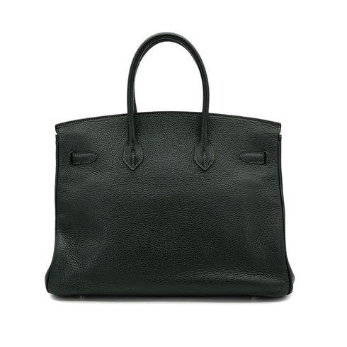 HERMES BIRKIN 35 VERT TOGO HAND BAG □F PHW 90304734
