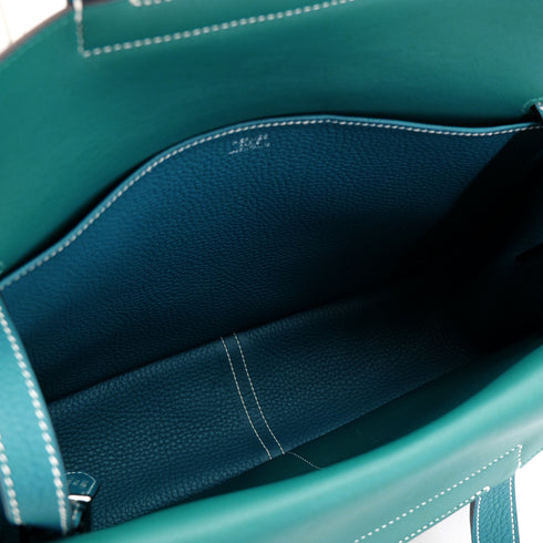 HERMES HALZAN 31 VERT BOSPHORE TAURILLON CLEMENCE HAND SHOULDER BAG D PHW 90304761 - PURPOSE