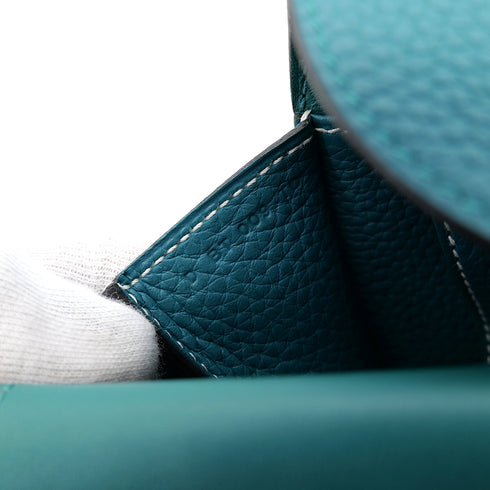 HERMES HALZAN 31 VERT BOSPHORE TAURILLON CLEMENCE HAND SHOULDER BAG D PHW 90304761 - PURPOSE