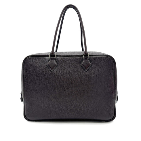HERMES PLUME 32 CHOCOLAT FJORD HAND BAG □F PHW 90304763