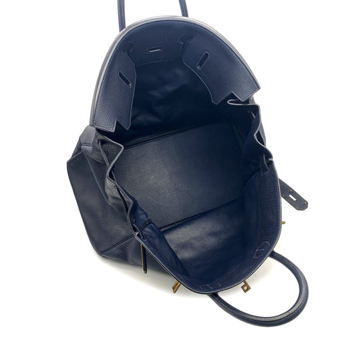 HERMES HAUT A COURROIES 50 BLUE INDIGO TOGO HAND BAG □E GHW 90304764