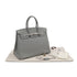 HERMES BIRKIN 35 VERSO GRIS MOUETTE BLUE AGATE TOGO HAND BAG A PHW 90304767 - PURPOSE