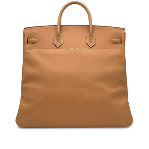 HERMES HAUT A COURROIES 45 NATUREL COUCHEVEL HAND BAG □D GHW 90304769