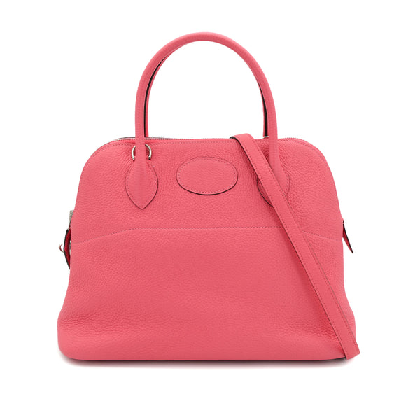HERMES BOLIDE 31 ROSE AZALEE TAURILLON CLEMENCE HAND SHOULDER BAG Y 90304770