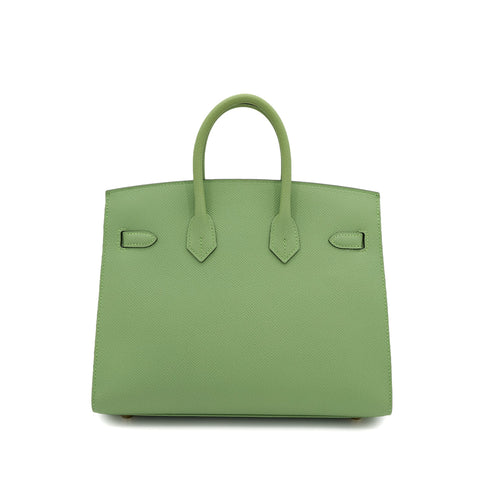 HERMES BIRKIN 25 SELLIER VERT CRIQUET VEAU EPSOM HAND BAG Y GHW 90304773 - PURPOSE