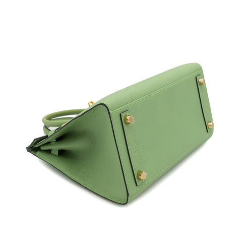 HERMES BIRKIN 25 SELLIER VERT CRIQUET VEAU EPSOM HAND BAG Y GHW 90304773 - PURPOSE