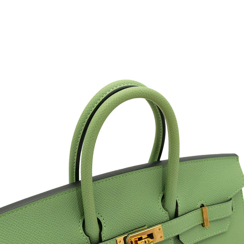 HERMES BIRKIN 25 SELLIER VERT CRIQUET VEAU EPSOM HAND BAG Y GHW 90304773 - PURPOSE