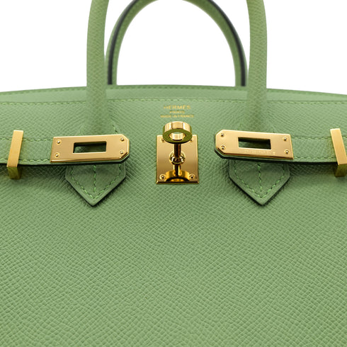 HERMES BIRKIN 25 SELLIER VERT CRIQUET VEAU EPSOM HAND BAG Y GHW 90304773 - PURPOSE
