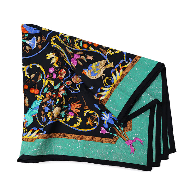 HERMES CARRE 90 PIERRES D' ORIENT ET D' OCCIDENT SCARF SILK MULTICOLOR 90304777