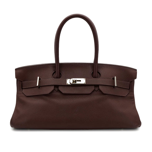 HERMES SHOULDER BIRKIN 42 HAVANE TAURILLON CLEMENCE HAND BAG □H PHW 90304916
