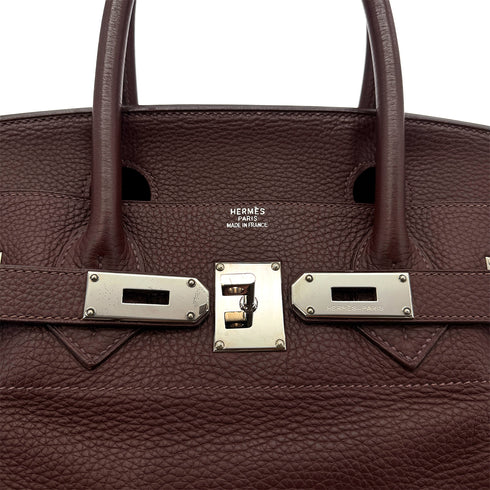 HERMES SHOULDER BIRKIN 42 HAVANE TAURILLON CLEMENCE HAND BAG □H PHW 90304916