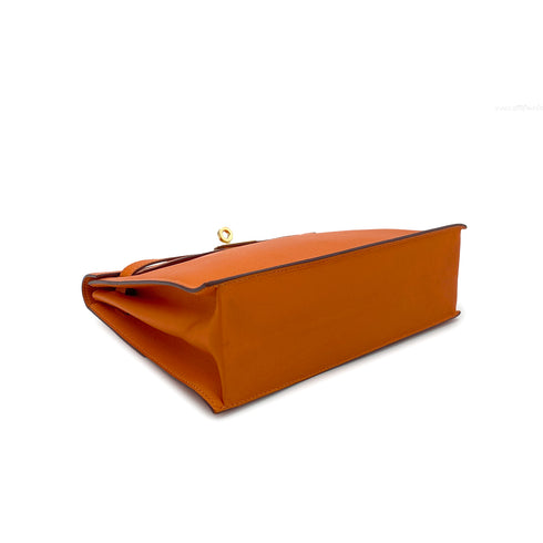 HERMES KELLY DANCE ORANGE VEAU SWIFT SHOULDER BAG □K GHW 90304918