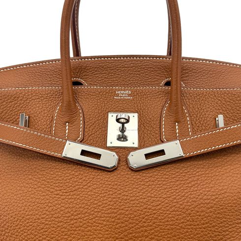 HERMES BIRKIN 30 GOLD TOGO HAND BAG □K GHW 90304919