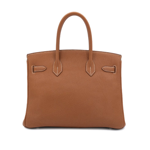 HERMES BIRKIN 30 GOLD TOGO HAND BAG □H PHW 90304920