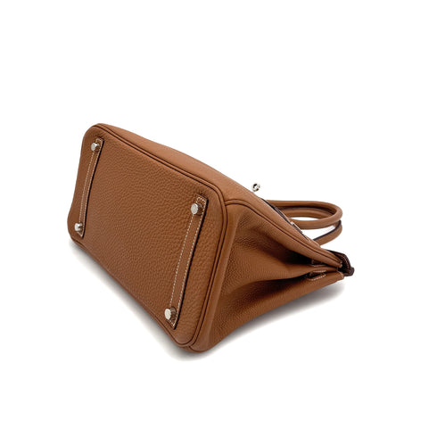 HERMES BIRKIN 30 GOLD TOGO HAND BAG □H PHW 90304920