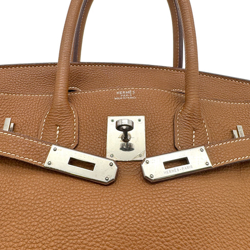 HERMES BIRKIN 30 GOLD TOGO HAND BAG □H PHW 90304920