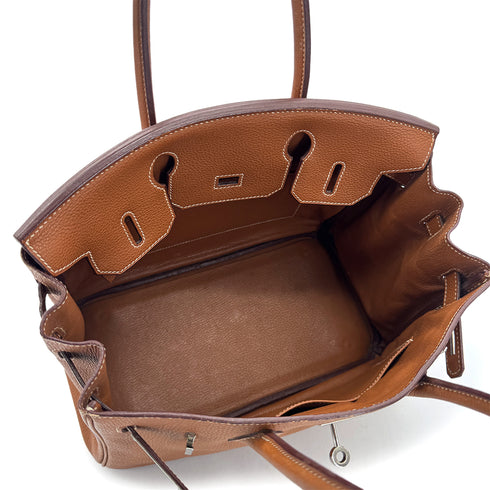 HERMES BIRKIN 30 GOLD TOGO HAND BAG □H PHW 90304920