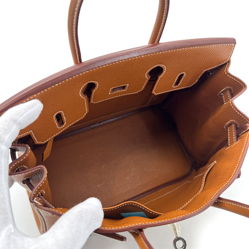 HERMES BIRKIN 25 GOLD EPSOM HAND BAG □M PHW 90304921