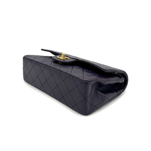 CHANEL VINTAGE CLASSIC FLAP SMALL CHAIN SHOULDER BAG PURPLE LAMB SKIN 90304982