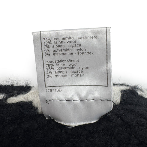 CHANEL COCO BUTTON KNIT COAT BLACK CASHMERE 38 07A RTW 90304984