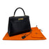 HERMES KELLY 28 SELLIER BLACK BOX CALF HAND BAG 2000 SQUARE D GOLD HARDWARE 90305112 - PURPOSE