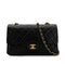 CHANEL VINTAGE CLASSIC FLAP MEDIUM CHAIN SHOULDER BAG BLACK LAMB SKIN 90305115