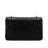 CHANEL VINTAGE CLASSIC FLAP MEDIUM CHAIN SHOULDER BAG BLACK LAMB SKIN 90305115