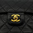CHANEL VINTAGE CLASSIC FLAP MEDIUM CHAIN SHOULDER BAG BLACK LAMB SKIN 90305115