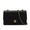 CHANEL VINTAGE CLASSIC FLAP MEDIUM CHAIN SHOULDER BAG BLACK LAMB SKIN 90305121
