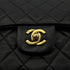 CHANEL VINTAGE CLASSIC FLAP MEDIUM CHAIN SHOULDER BAG BLACK LAMB SKIN 90305121
