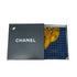 CHANEL VINTAGE SCARF COCOMARK CHAIN PATTERN BLUE SILK 90305124