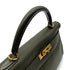 HERMES KELLY 32 RETOURNE VERT OLIVE EVERCOLOR HAND BAG □F GHW 90305222
