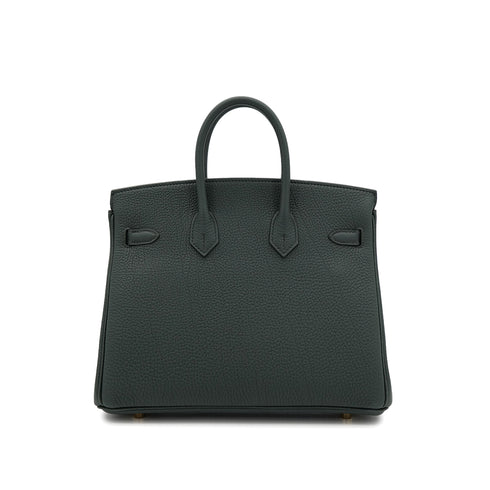 HERMES BIRKIN 25 VERT MANGROVE TOGO HAND BAG K PGHW 90305223