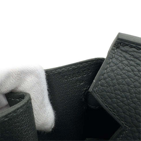 HERMES BIRKIN 25 VERT MANGROVE TOGO HAND BAG K PGHW 90305223
