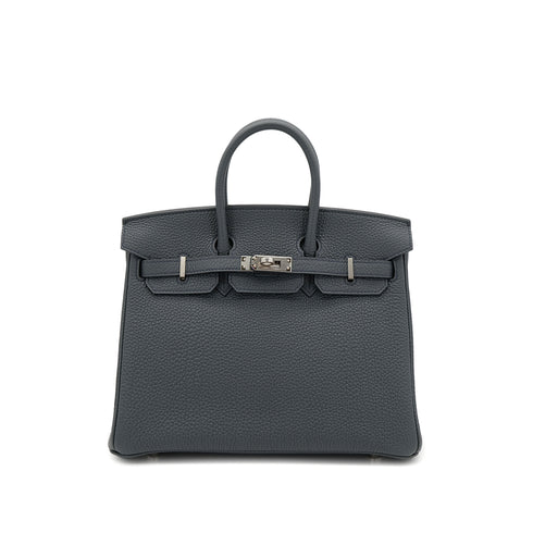 HERMES BIRKIN 25 GRIS MISTY TOGO HAND BAG W PHW 90305225