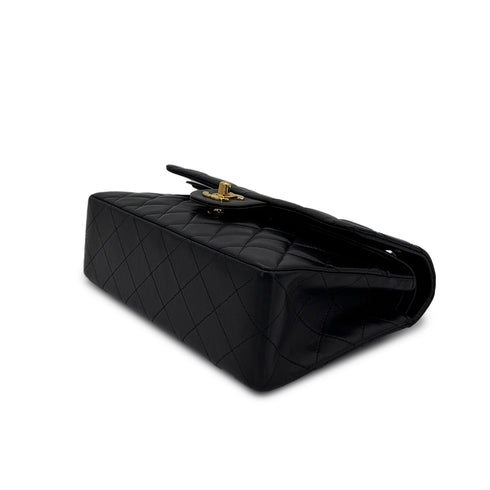 CHANEL VINTAGE CLASSIC FLAP SMALL CHAIN SHOULDER BAG BLACK LAMB SKIN 90305227