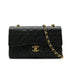 CHANEL VINTAGE CLASSIC FLAP SMALL CHAIN SHOULDER BAG BLACK LAMB SKIN 90305228