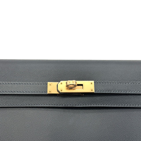 HERMES KELLY ELAN GRIS MISTY VEAU MADAME CLUTCH SHOULDER BAG K PGHW 90305229