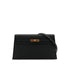 HERMES KELLY ELAN BLACK VEAU EPSOM CLUTCH SHOULDER BAG K GHW 90305230