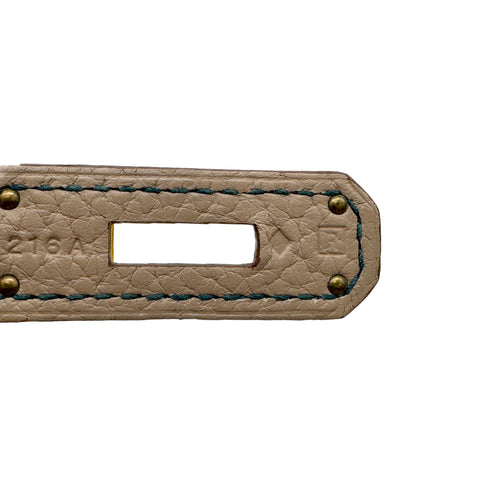 HERMES BIRKIN 35 VERSO ARGILE COBALT TAURILLON CLEMENCE HAND BAG □R GHW SPO 90305231