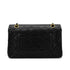 CHANEL VINTAGE CLASSIC FLAP MEDIUM CHAIN SHOULDER BAG BLACK LAMB SKIN 90305232
