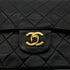 CHANEL VINTAGE CLASSIC FLAP MEDIUM CHAIN SHOULDER BAG BLACK LAMB SKIN 90305232