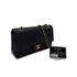 CHANEL VINTAGE CLASSIC FLAP MEDIUM CHAIN SHOULDER BAG BLACK LAMB SKIN 90305232