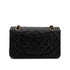 CHANEL VINTAGE CLASSIC FLAP SMALL CHAIN SHOULDER BAG BLACK LAMB SKIN 90305233