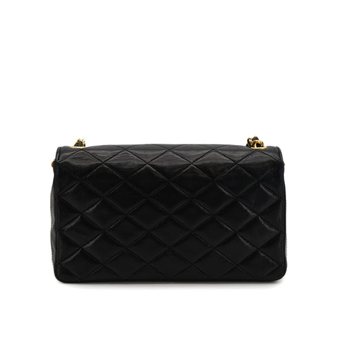 CHANEL VINTAGE MATELASSE BIG COCO CHAIN SHOULDER BAG BLACK LAMB SKIN 90305235 - PURPOSE