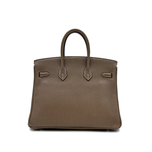 HERMES BIRKIN 25 ETOUPE TOGO HAND BAG □N PHW 90305237